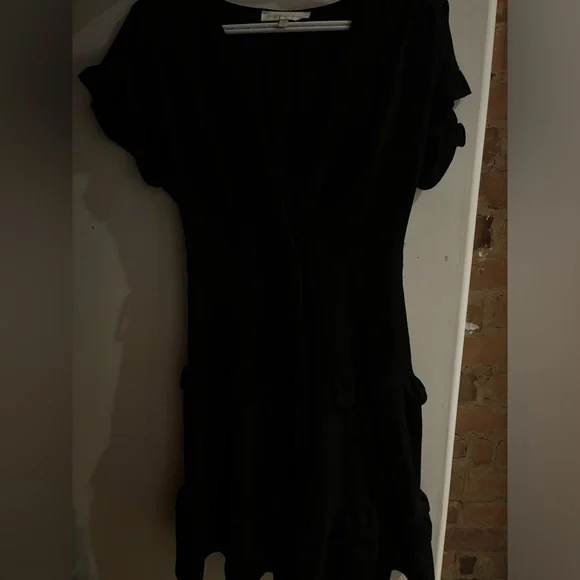 Black Short Ruffle Dress - Picture 6 of 7